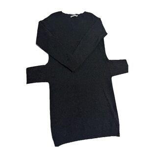 Vince Sweater Dress Womens XS Wool Cashmere Tie Back Gray Cozy Minimalist